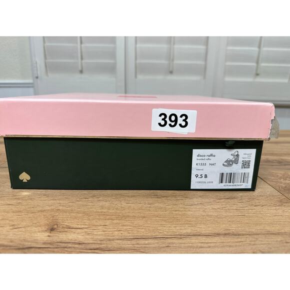 Kate Spade Disco Raffia Platform High Heel Sandal Natural Braided Raffia 9.5 NIB - Picture 14 of 15